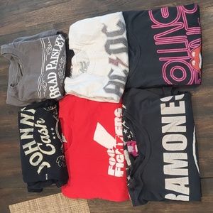 Lot of 7 country/rock band shirts